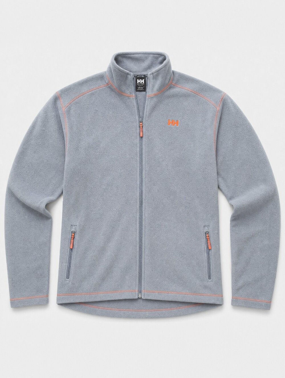 Helly Hansen Full-Zip Fleece Jacket with Orange Accents